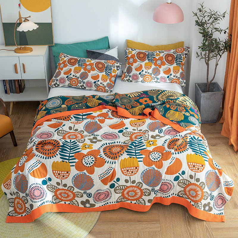 New Five-layer Summer Office Nap Cotton Soft Blanket