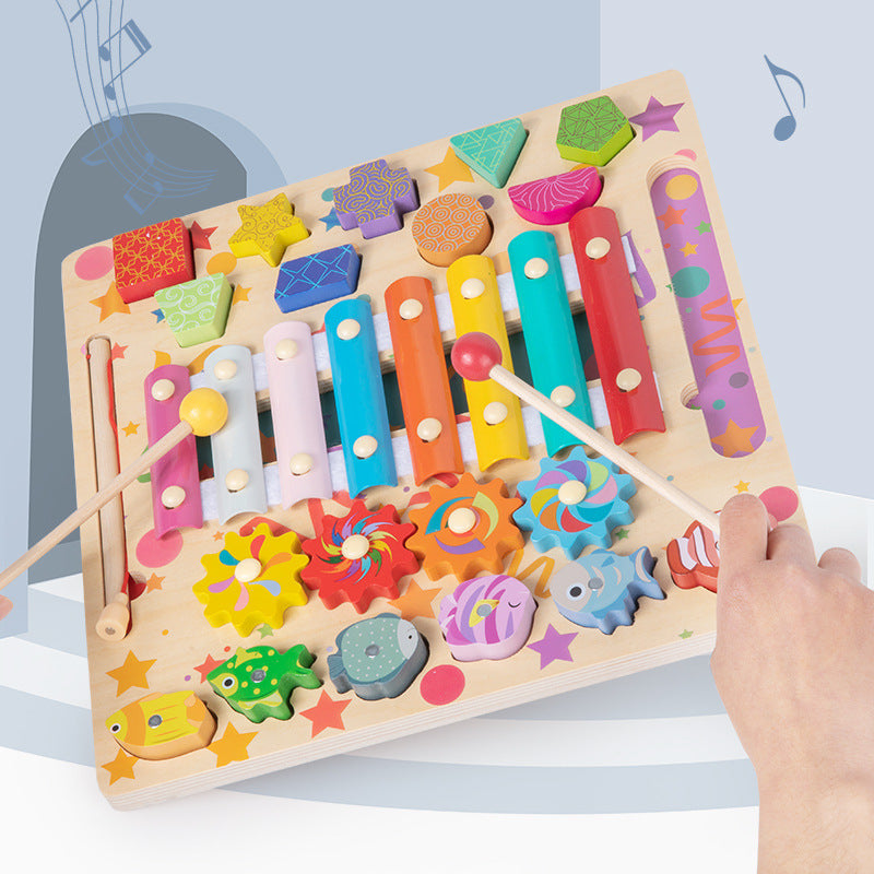 Accessoires de tableau d'activités bébé DIY Fruits Jeux Jouets en bois