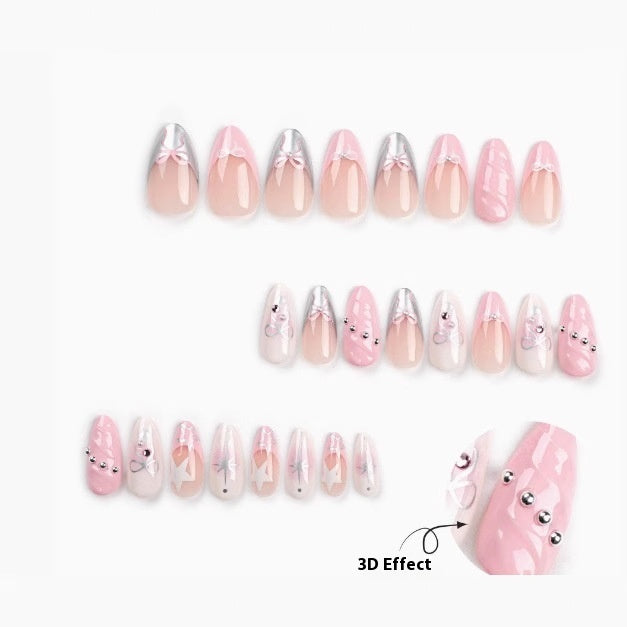 Pièce en forme d'ongle portable Ongle Nœud 3D