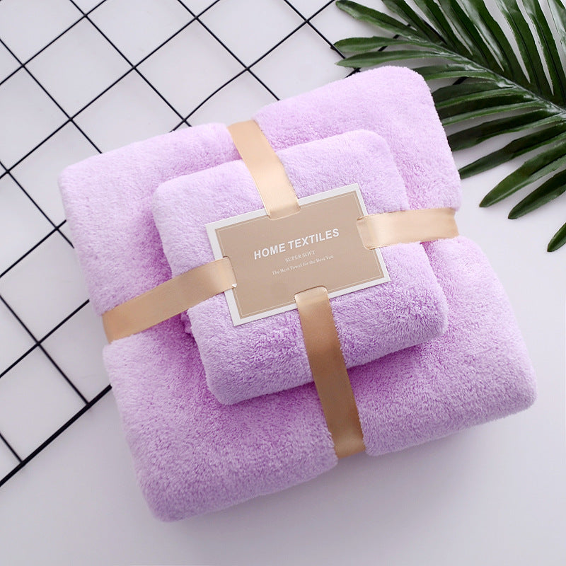 Ensemble de serviettes de bain en polaire de corail haute densité