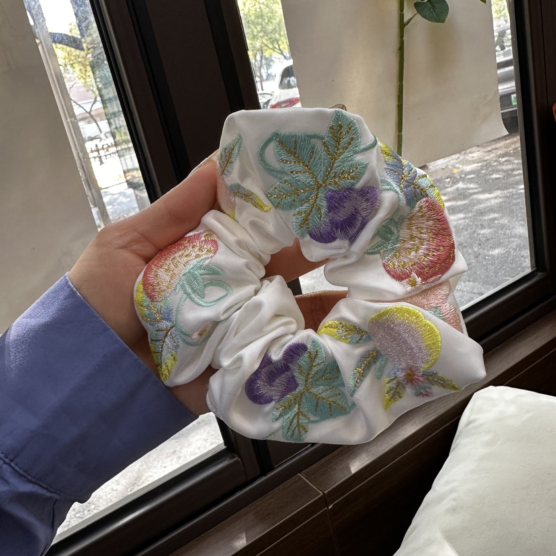 Nouvel anneau de cheveux brodé de haute qualité de style chinois