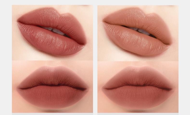 Lip Gloss Nude Café Lacté Ambré Citrouille Cannelle Thé au Lait Rouge à Lèvres Double Tête