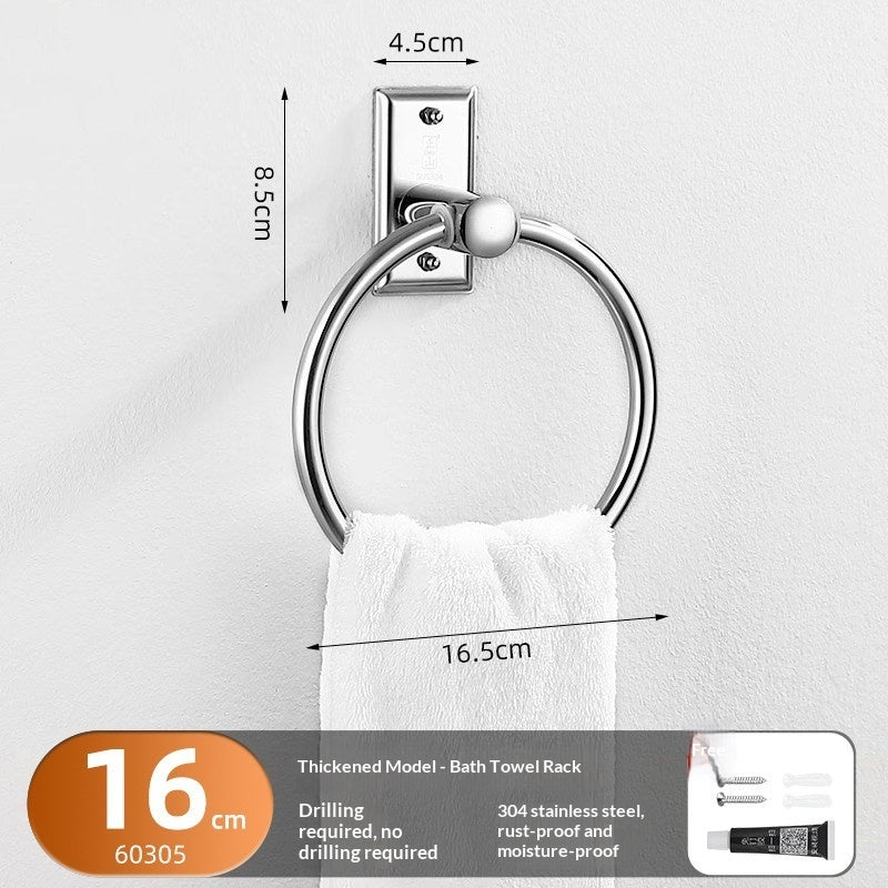Support à serviettes sans perçage en acier inoxydable 304 pour la salle de bain