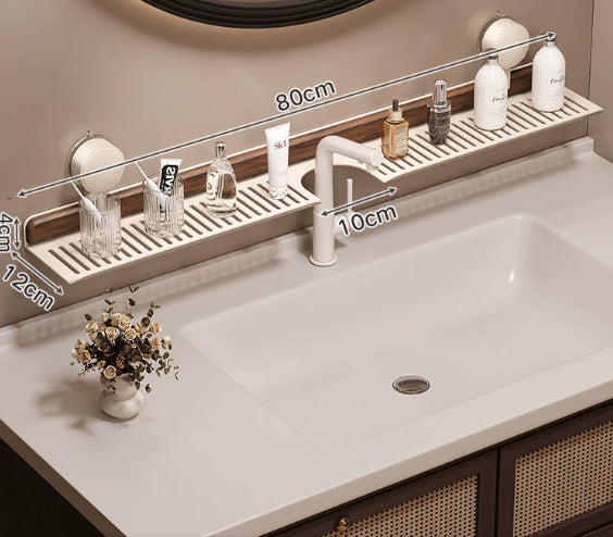 Étagère de rangement murale de salle de bain sans perçage