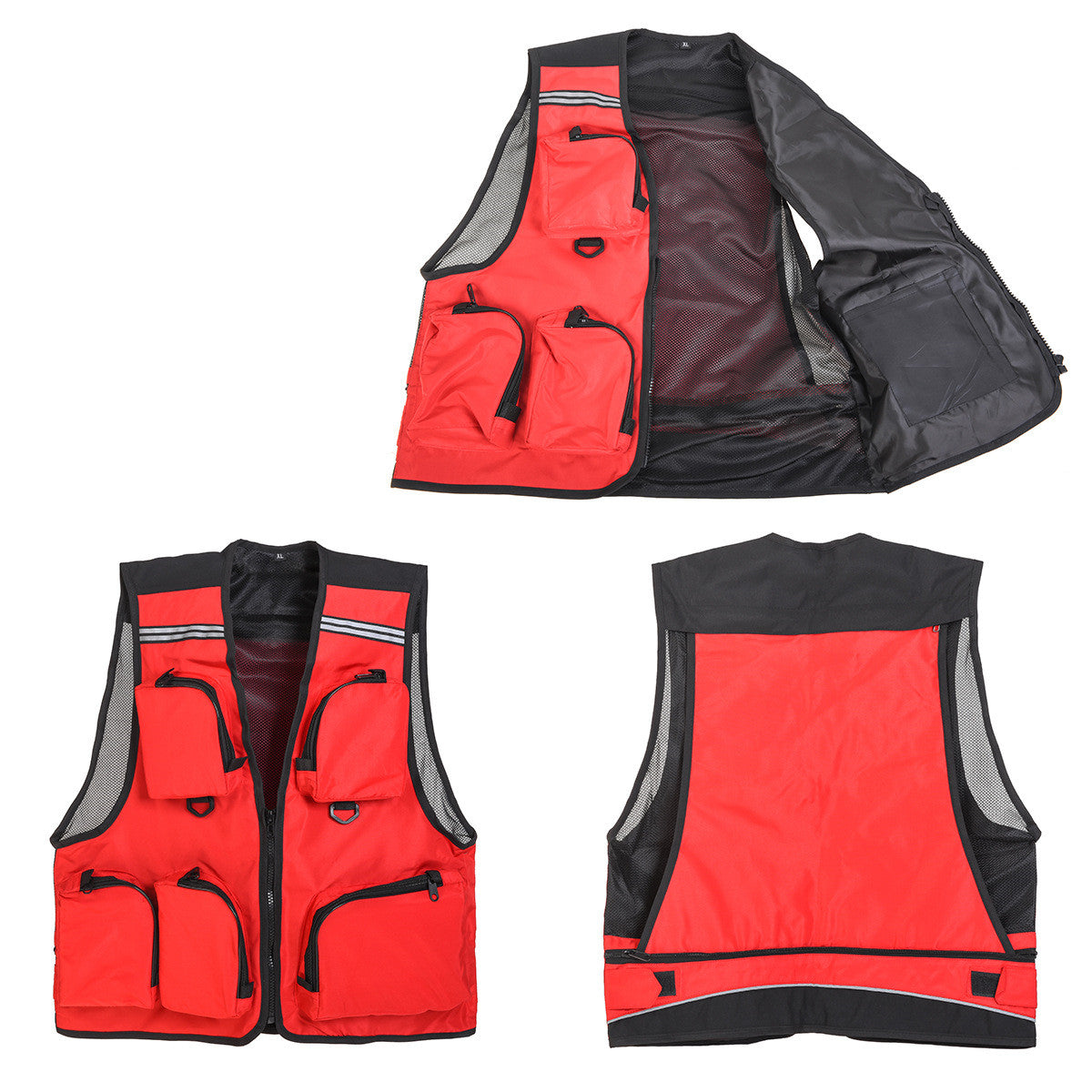 Solid Color Photography Outdoor Vest Fishing Tackle