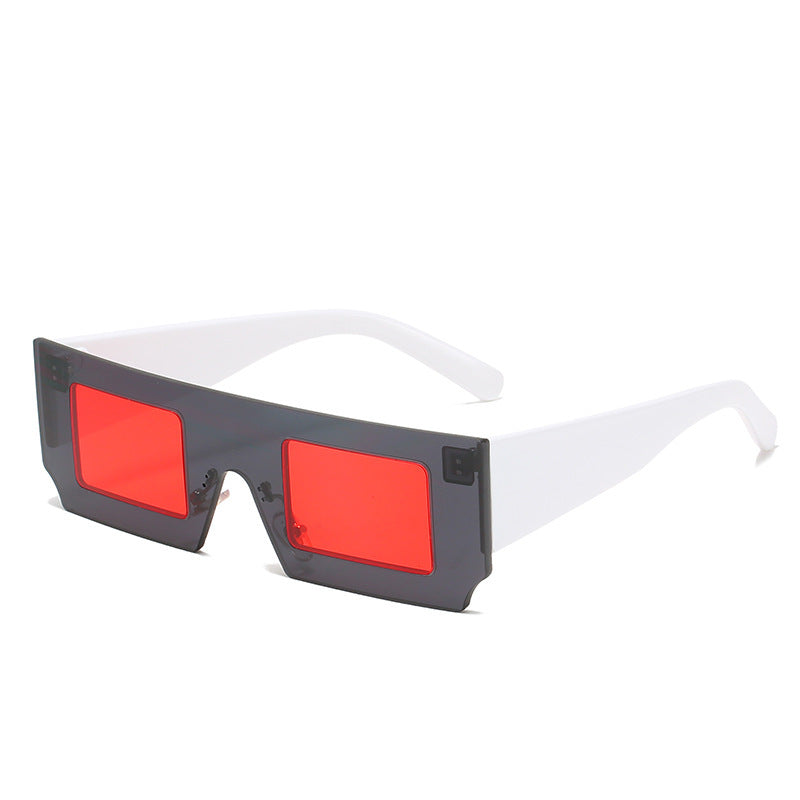 European And American Personalized Contrast Color Slice Square-rimmed Glasses