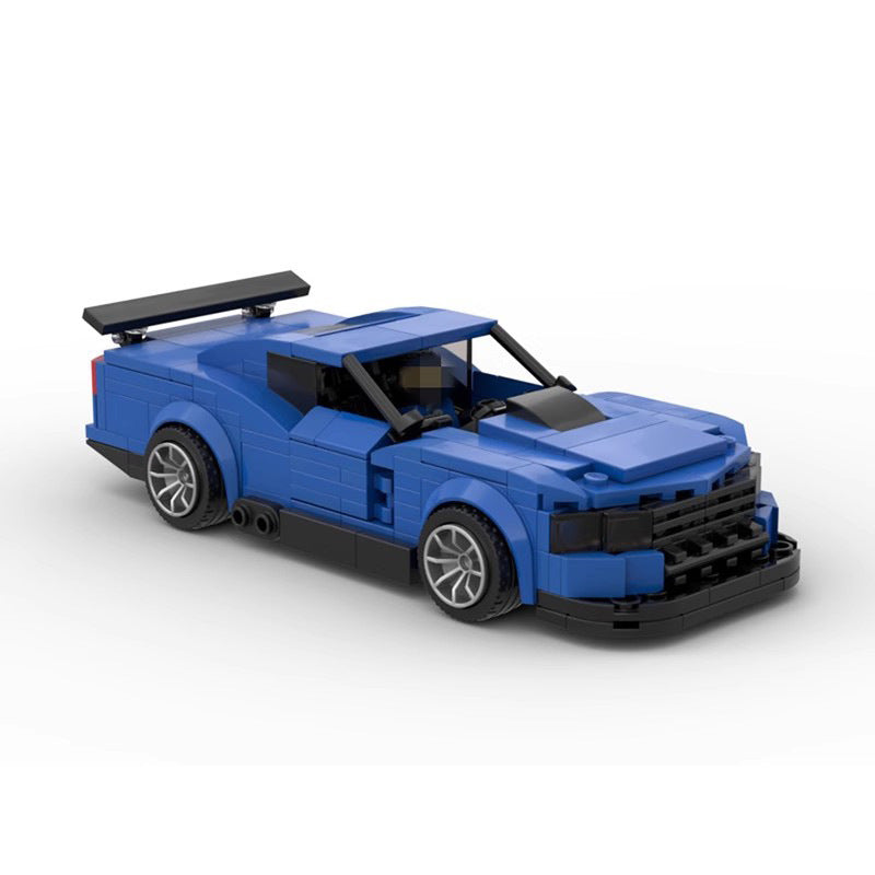 MOC Compatible Building Blocks Chevrolet Comero ZL1 Puzzle Boy 8 Grid Car Racing