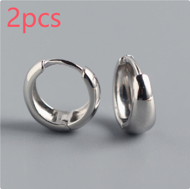 Boucles d'oreilles personnalisées en métal simple à face large