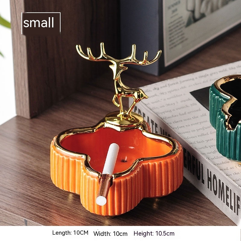 Cendrier de luxe léger créatif pour salon domestique simple