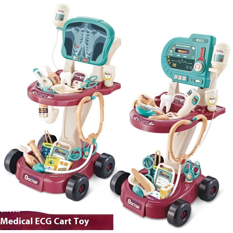 Children Play House Simulation Medicine Box Toy ECG