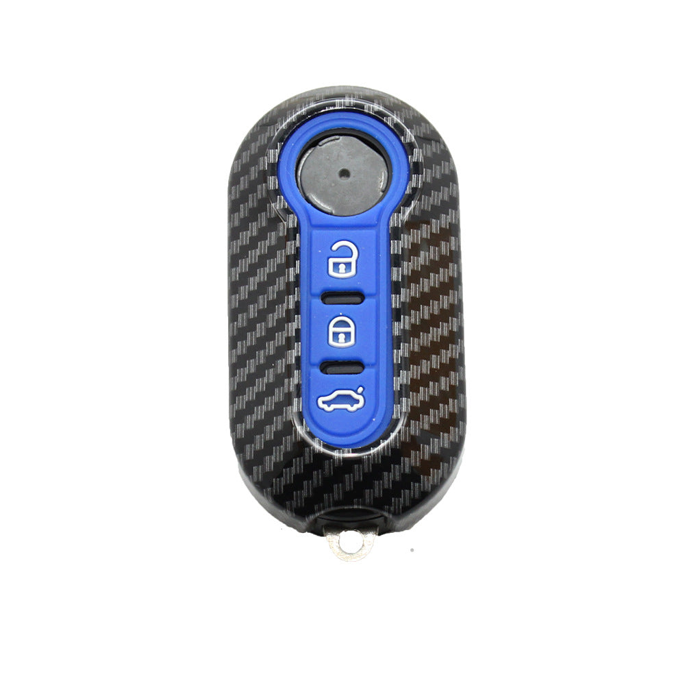 Applicable à la coque de clé Fiat 500 Boyue Ottimo Viaggio en fibre de carbone pour télécommande