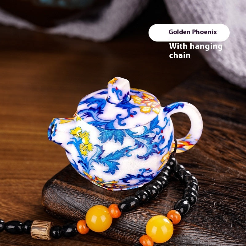 Creative Purple Clay Pot Lighter Rotating Decompression