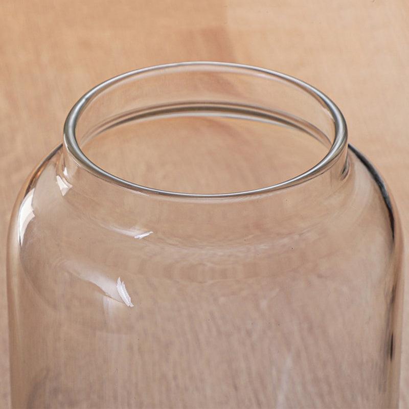 Household Large-Capacity Glass Transparent Sealed Tea Storage Jar With Lid