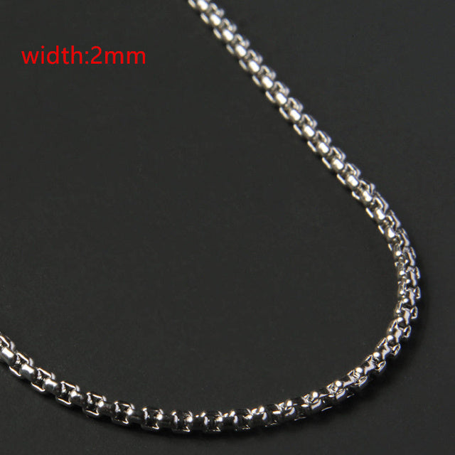 Collier chaîne cubaine Figaro en acier inoxydable pour hommes et femmes