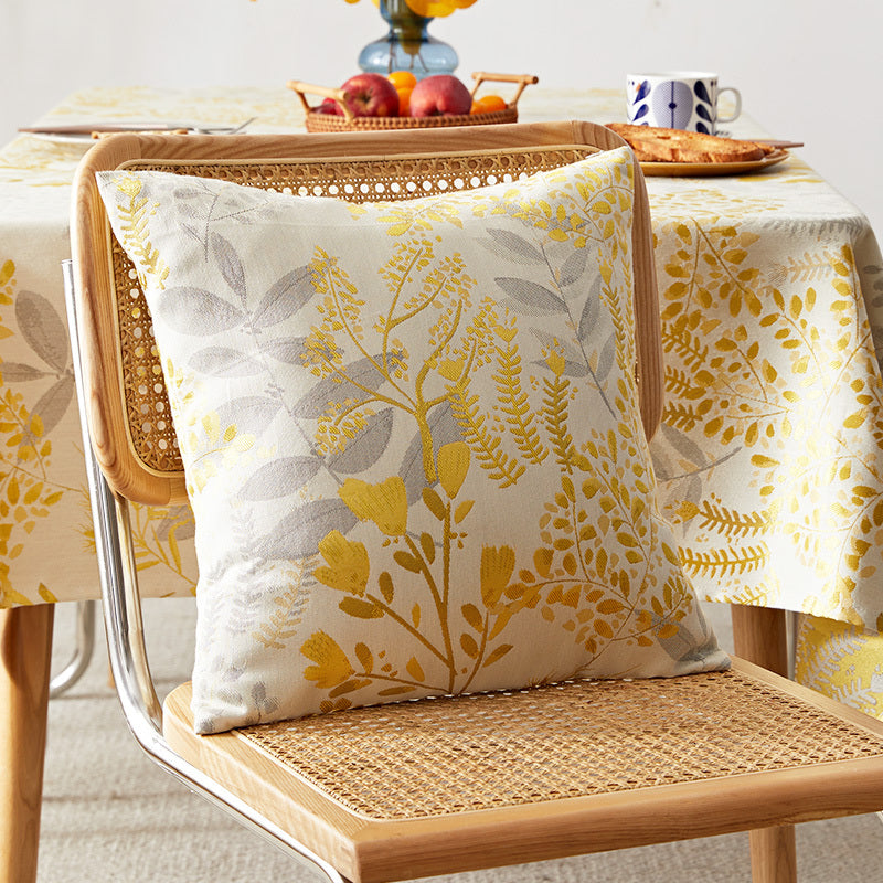 Nappe en coton et lin de style pastoral américain, nappe de luxe léger de haute qualité.