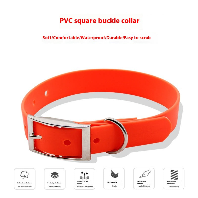 Collier pour chien en PVC en gros, étanche, résistant à l'usure, collier de traction pour chien, fournitures pour animaux de compagnie