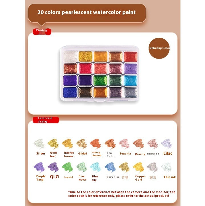 Pearlescent Paint Art Raw Solid Watercolor