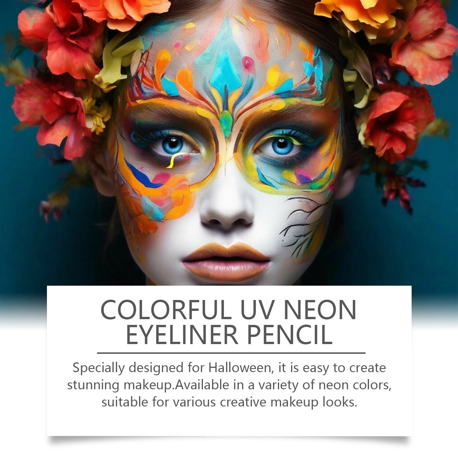 Eyeliner Liquide Néon Halloween Hydratant 8 Couleurs