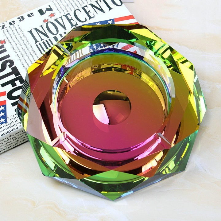 Fashion Crystal Ashtray European-style Home Colorful Style