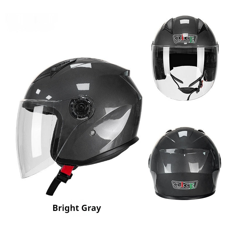 Three-quarter Helmet Electric Car Motorcycle Four Seasons Universal Riding Helmet