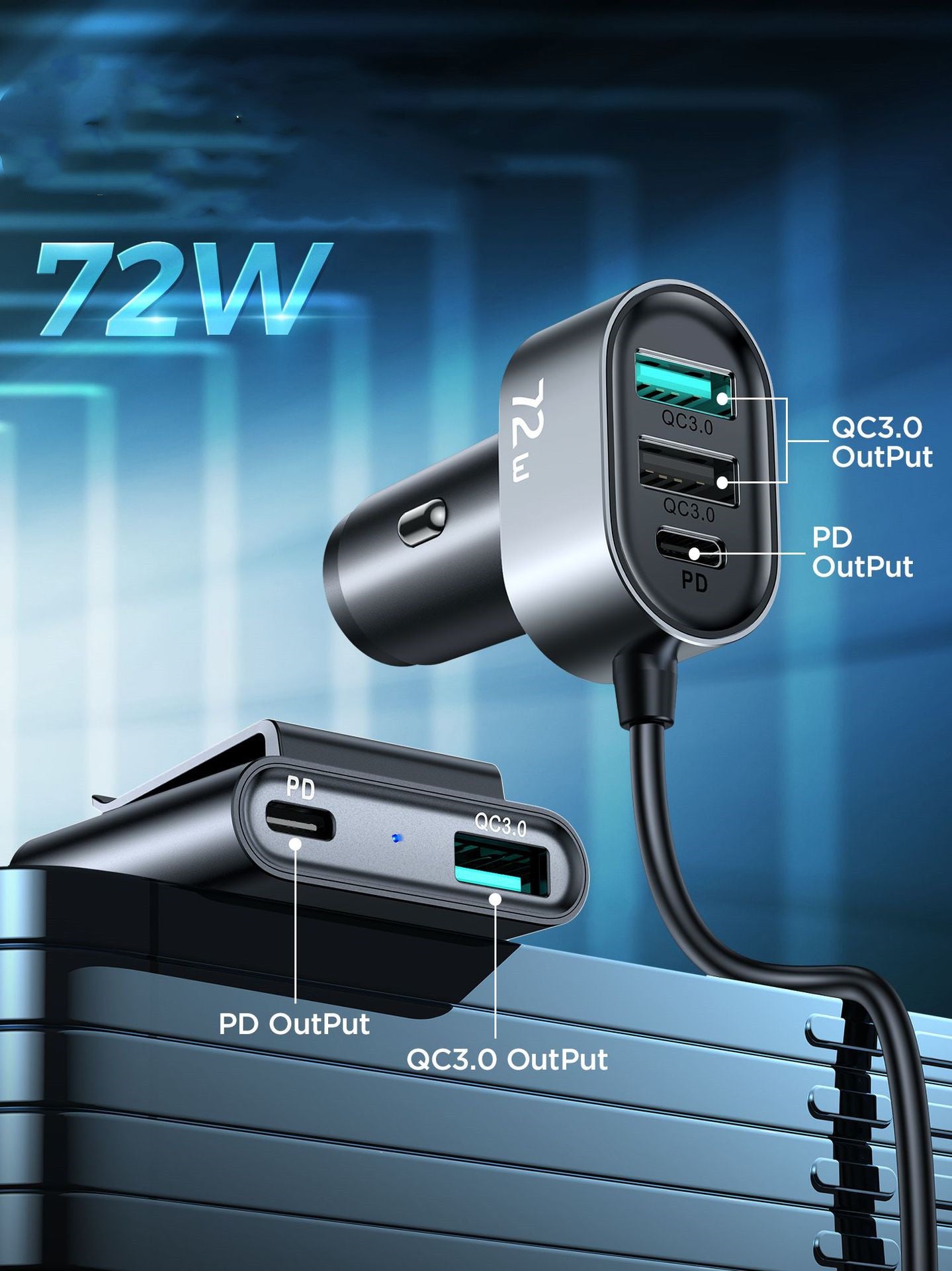 Quick 5 Car Charger Cigarette Lighting Conversion Plug