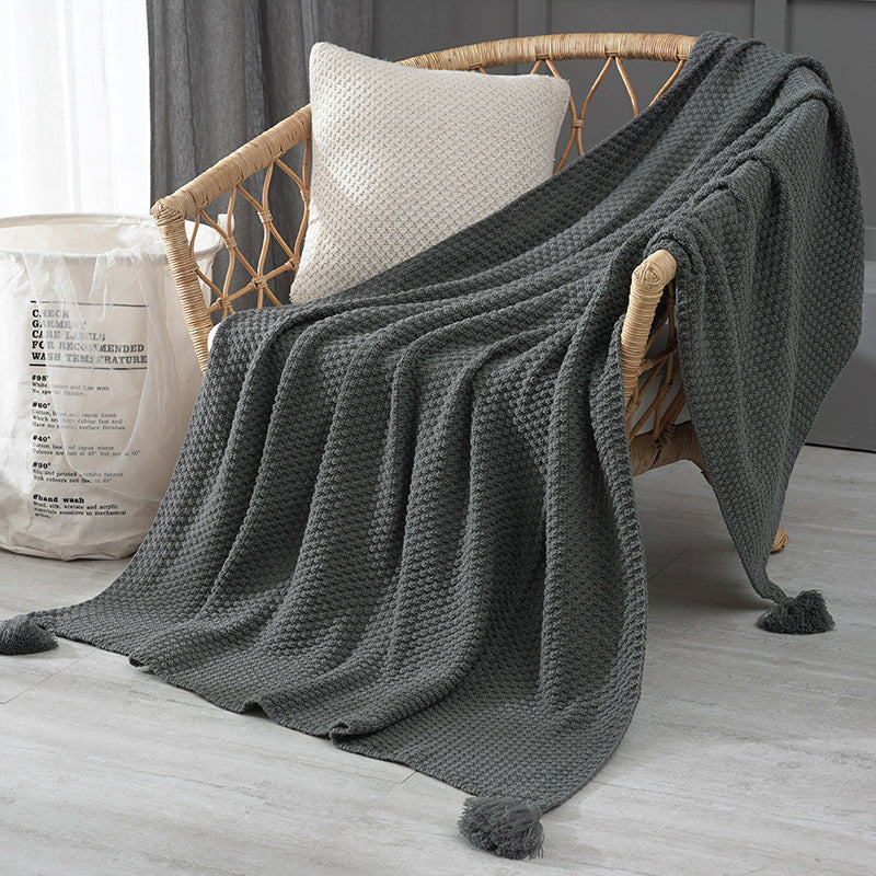 Household Fashionable Knitted Sofa Blanket