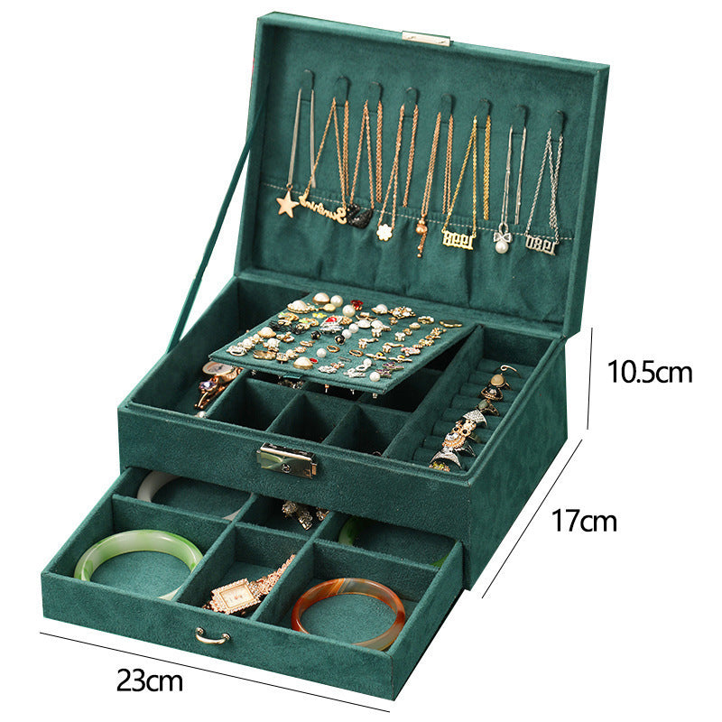 Retro Jewelry Box Korean Jewelry Storage Multilayer