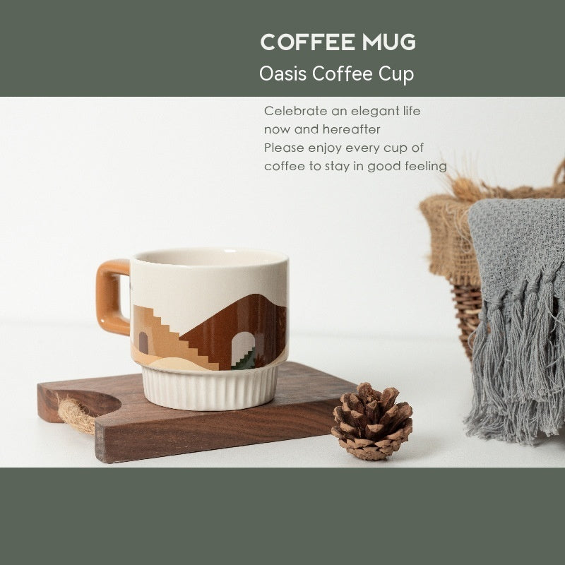 Good-looking Morandi Coffee Cup Vintage Ceramic Mug