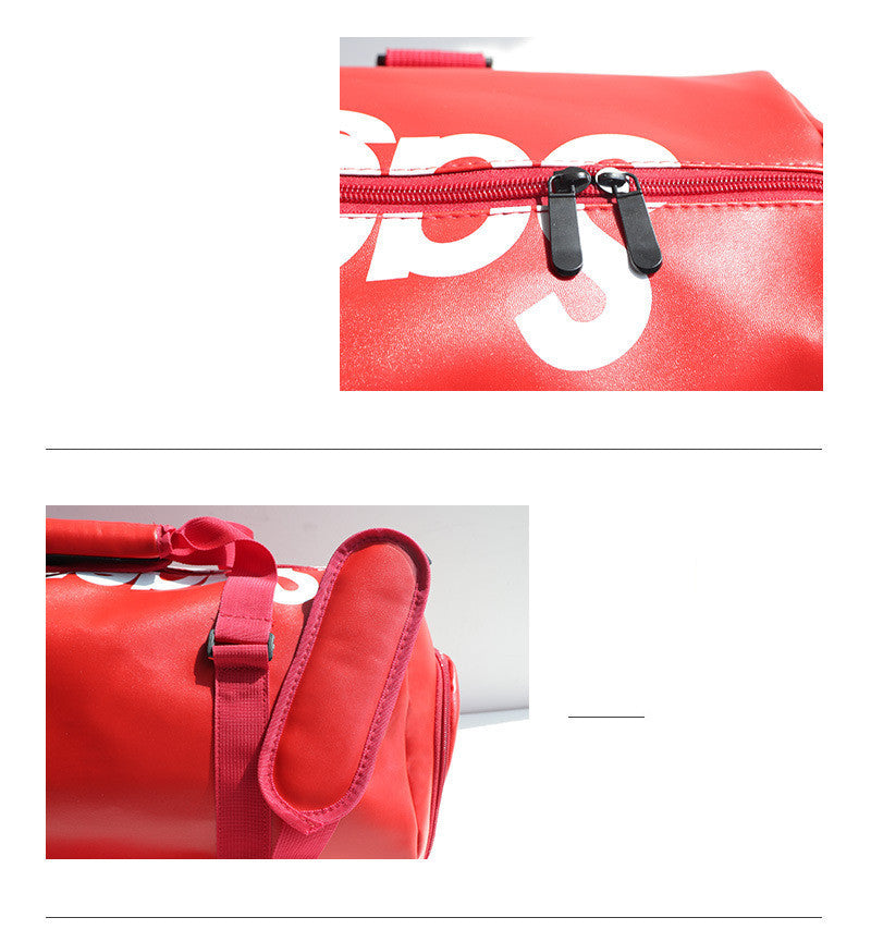 Sac de voyage en cuir synthétique grande capacité bandoulière sport