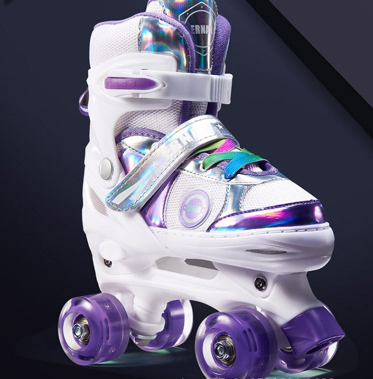 PU Full Children's Roller Skates Double Row