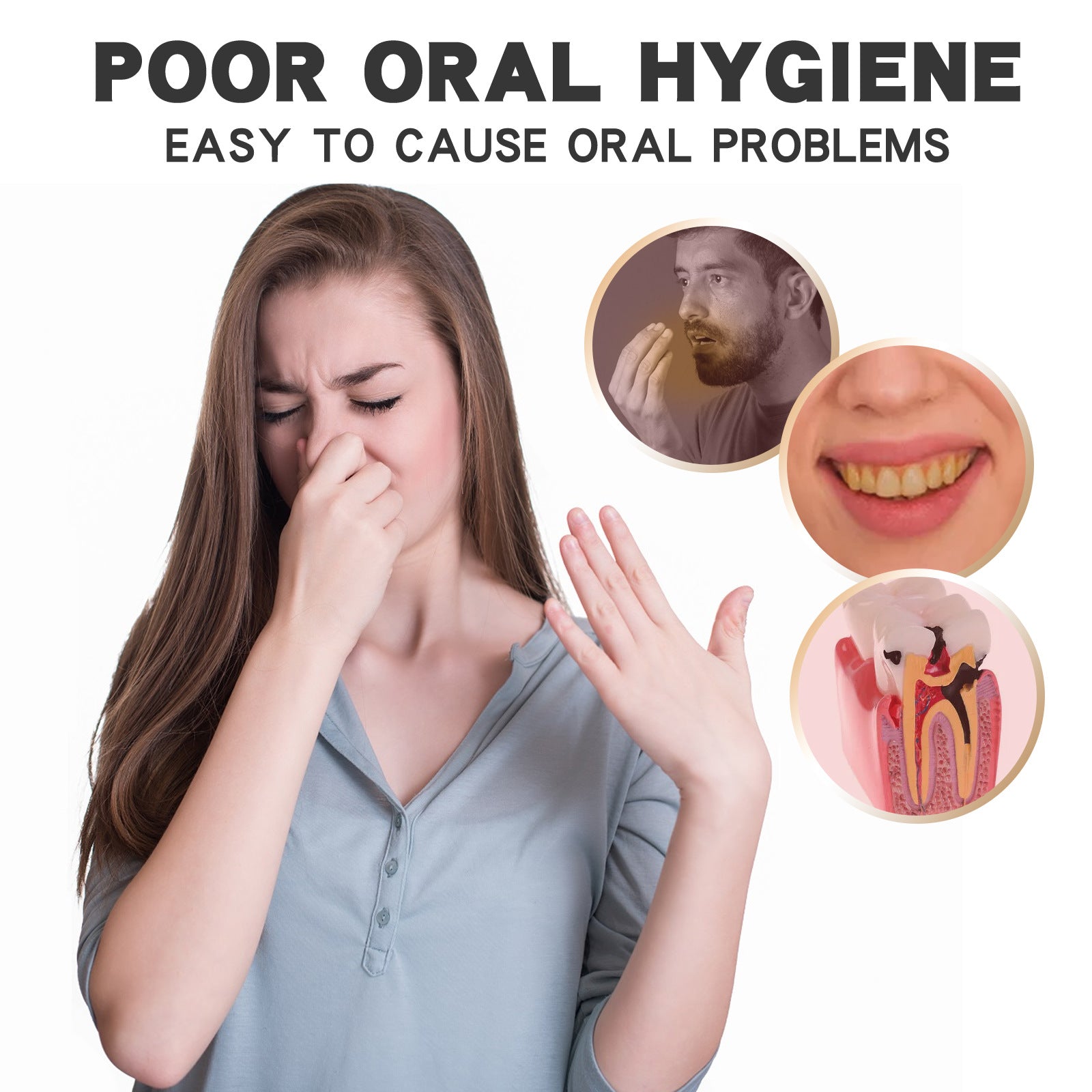 Dentifrice éclaircissant aux probiotiques pour l'hygiène bucco-dentaire