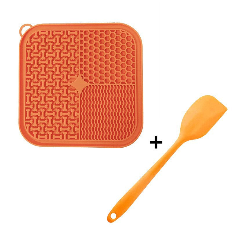 Dog Licking Mat Slow Feeder Premium Lick Pad With Suction Cups For Dog Anxiety Relief Slow Feeder Dog Bowls Pet Placemat