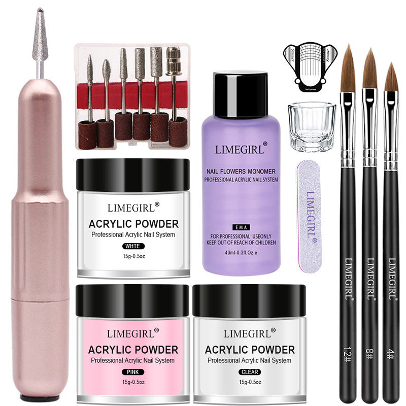 Kit liquide et poudre acrylique pour extension d'ongles