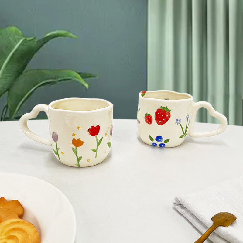 Fashion Love Handle Ceramic Coffee Cup