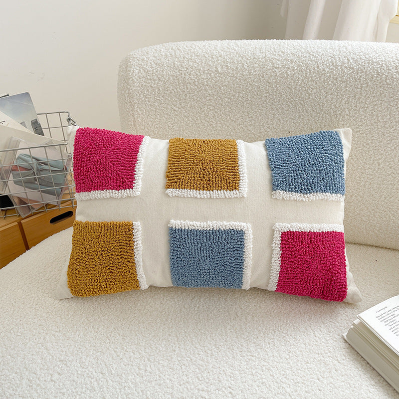 Modern Simple Embroidery Towel Pillowcsae