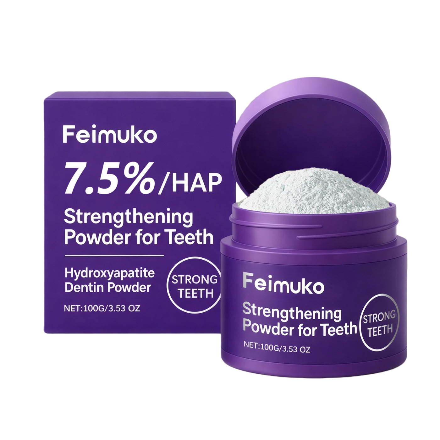 Poudre reminéralisante pour les dents
