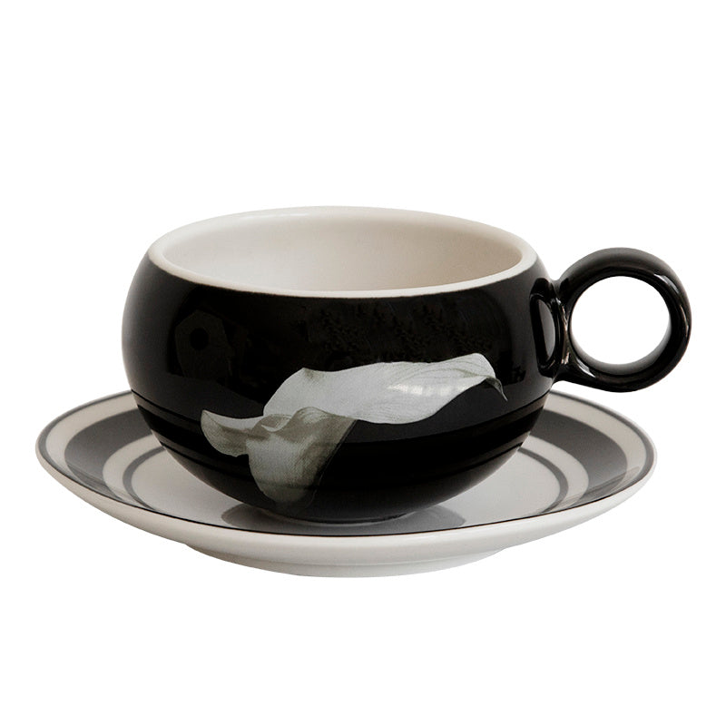 Ensemble tasse à café et soucoupe en céramique Creative pour femmes
