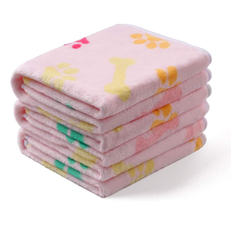 Couverture pour animaux de compagnie Couverture chaude pour chien et chat Motifs confettis, os et pattes de chien