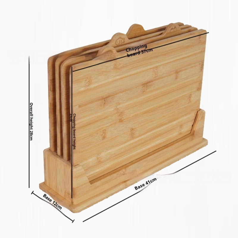 Ensemble de quatre planches à découper pour légumes et fruits avec support