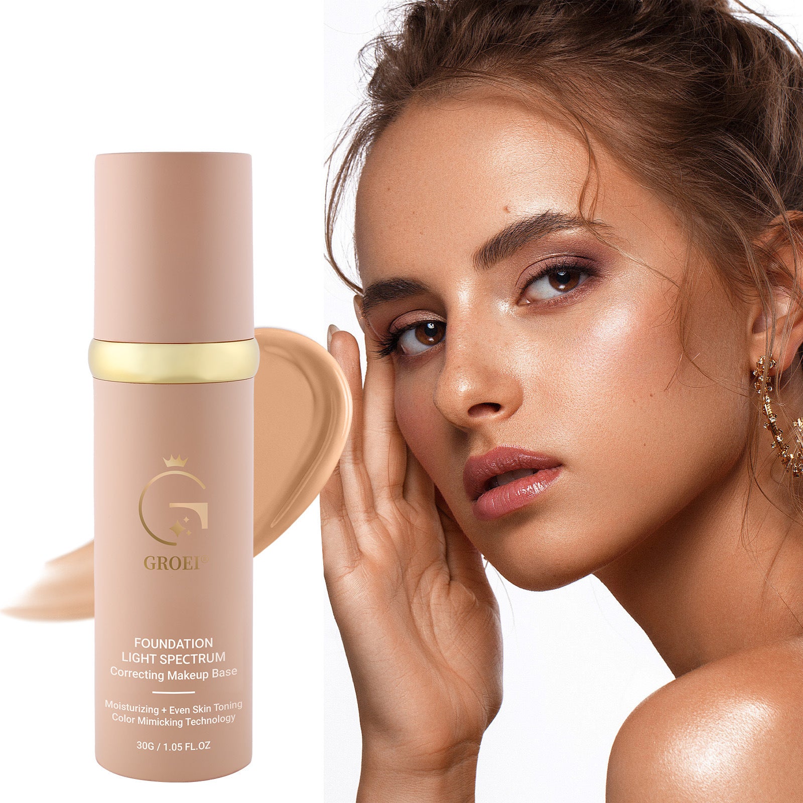 Concealer And Moisturizer Repair Waterproof And Durable Smear-proof Makeup Non-stuck Powder Foundation