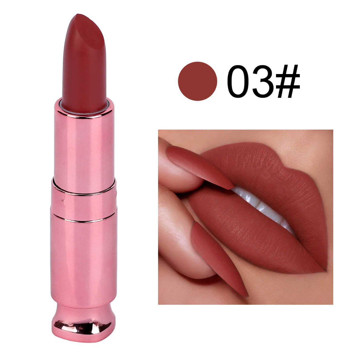 Rouge à lèvres baume longue tenue mat, facile à appliquer, sans transfert