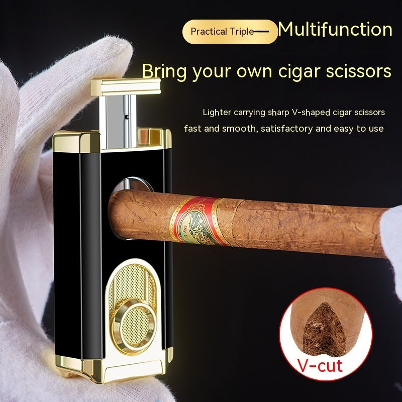 Briquet à cigares avec torche trois flammes