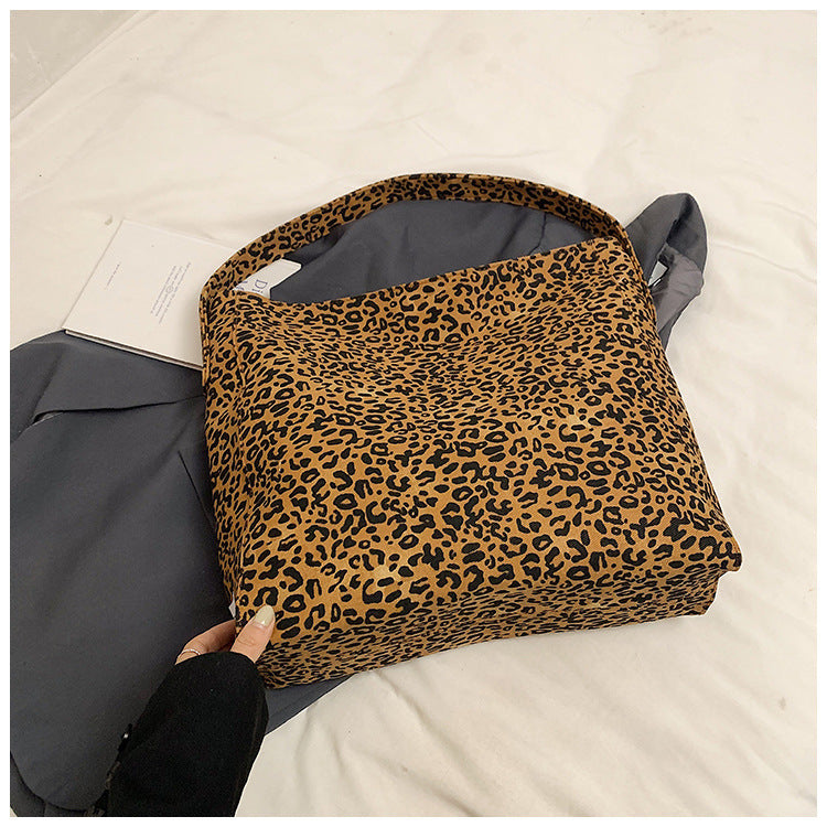 Sac fourre-tout tendance léopard grande capacité pour femmes