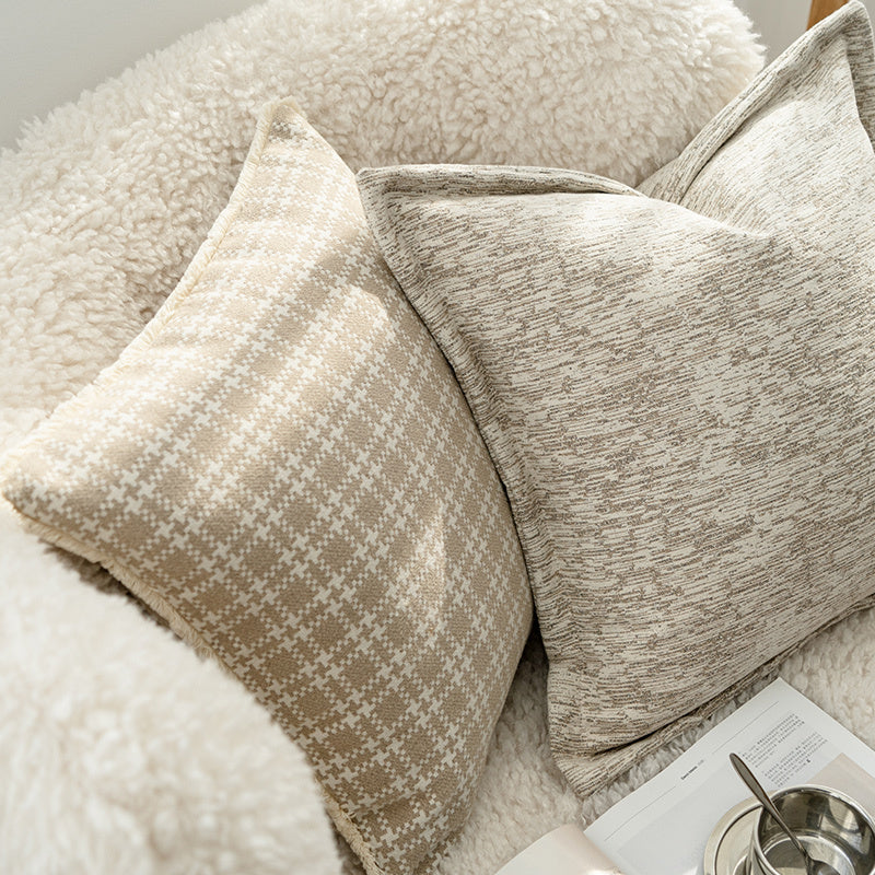 Oat Color Pillow Sitting Room Sofa Cushion Cover
