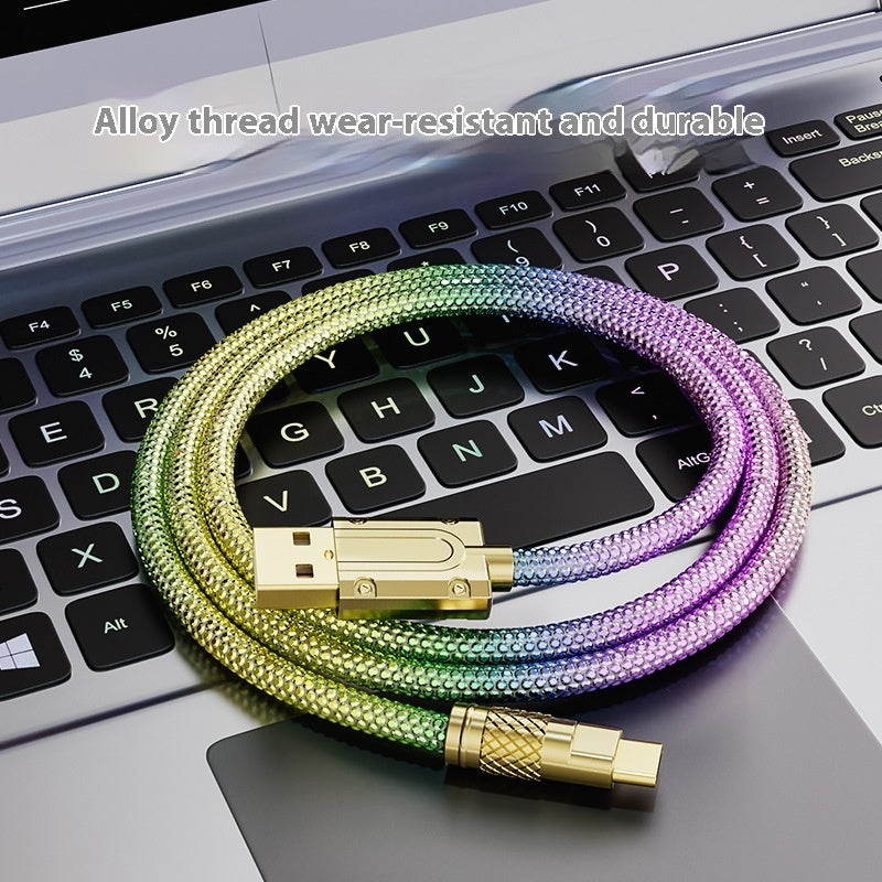 Câble de données tressé en diamant PD20W Câble de charge Type-c