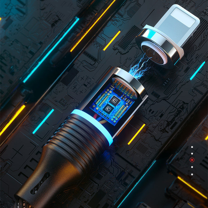 Câble de données magnétique USB de charge rapide trois-en-un