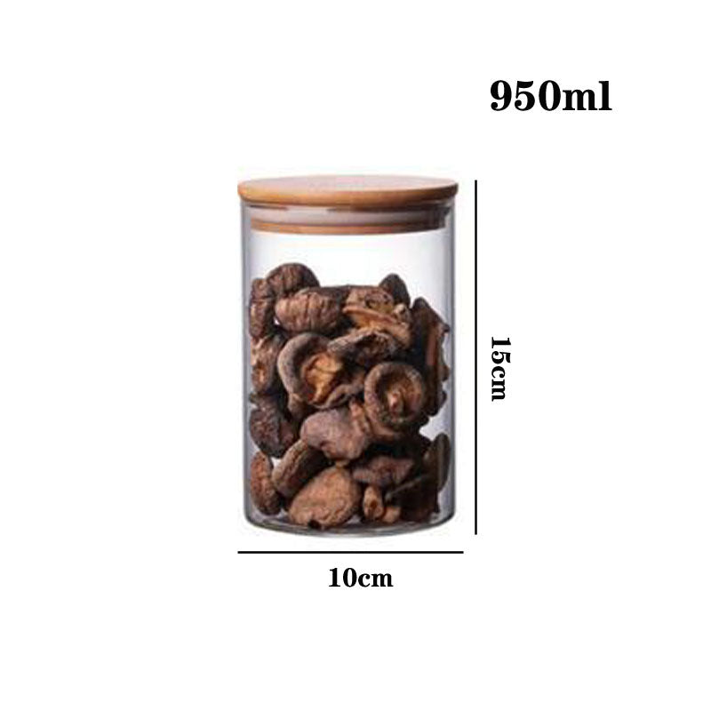 Boîtes à thé en verre à haute teneur en borosilicate, boîtes de rangement scellées, boîtes à thé transparentes, boîtes à céréales complètes, boîtes à bonbons