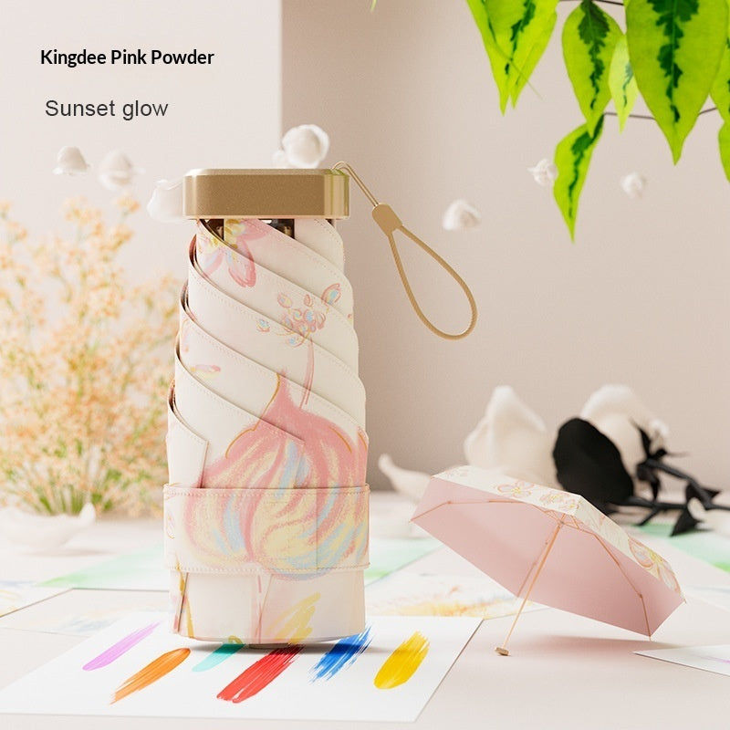 32-Rib New Chinese-Style Vintage Folding Umbrella For Sun And Rain