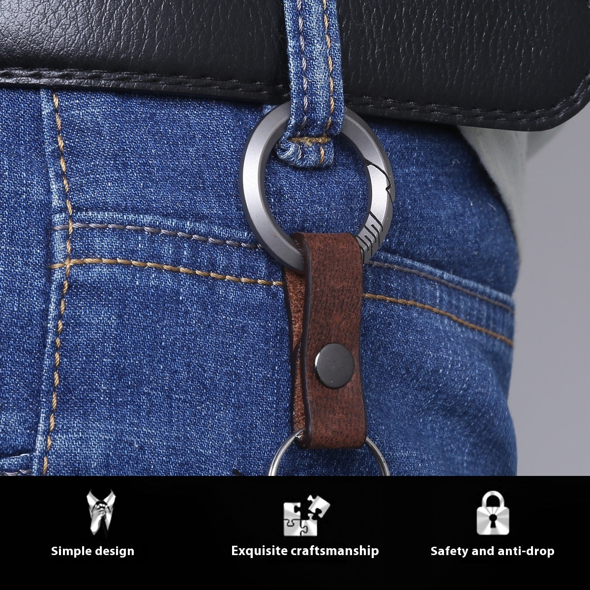 Porte-clés en alliage de titane pour ventilateurs de ceinture automobile