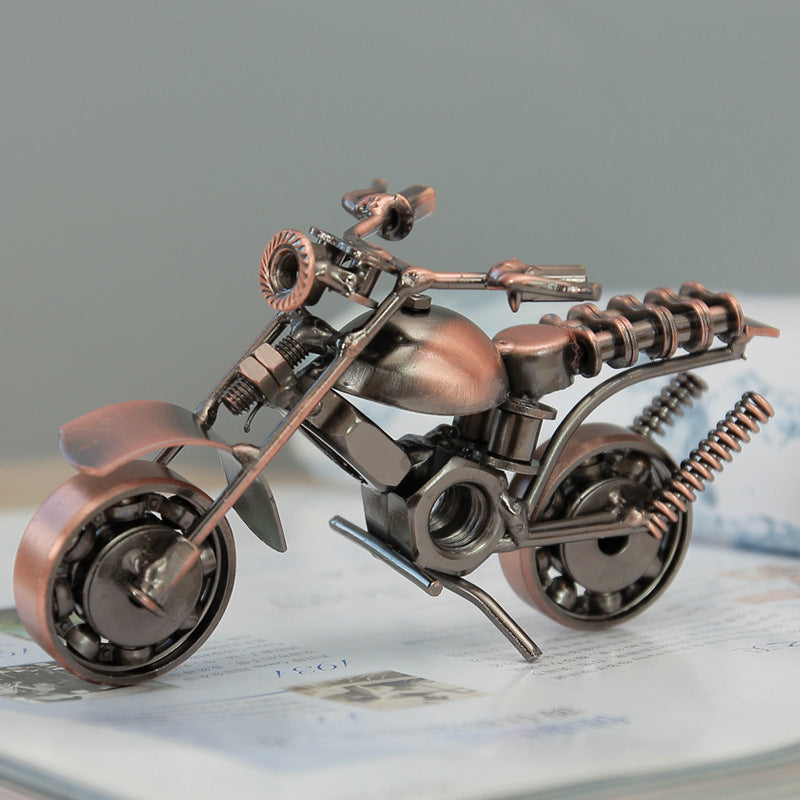 Vintage Little Motorcycle Home Accessories Handmade Metal Pendant
